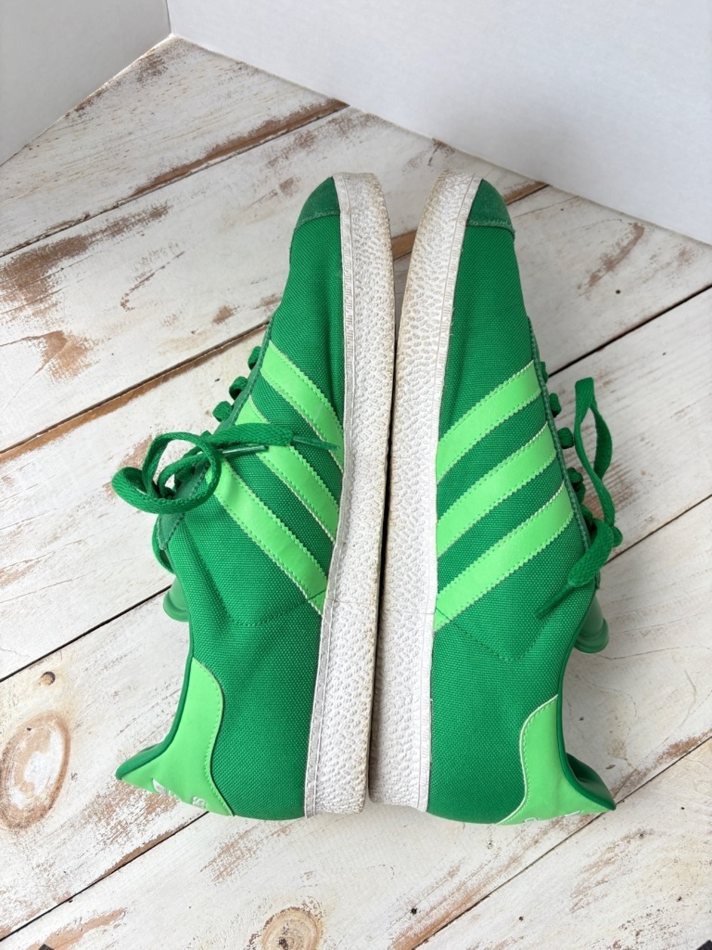 ADIDAS Gazelle 2 low top sneakers fairway green zest retro shoes soccer sz 11 - Picture 10 of 16